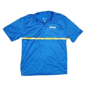 Nike NFL OnField Apparel DRI-FIT Detroit Lions Blue Polo Large